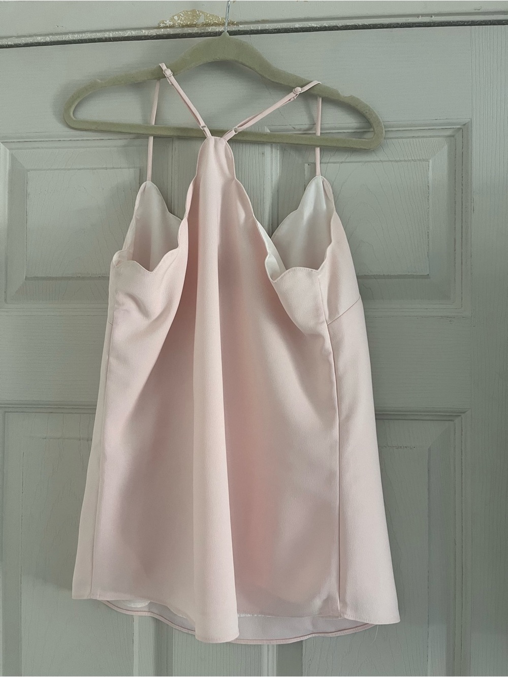 🌸 J.Crew Light Blush Scallop Neck Cami | Size 00 - Picture 2 of 9